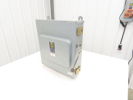 Square D HU661RWK Safety Disconnect Switch 30A 600V 6 Pole Non Fused 3R