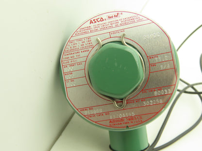 ASCO 8320A195 Asco 80033 Solenoid Valve 100 PSI 1/4" F NPT 24VDC