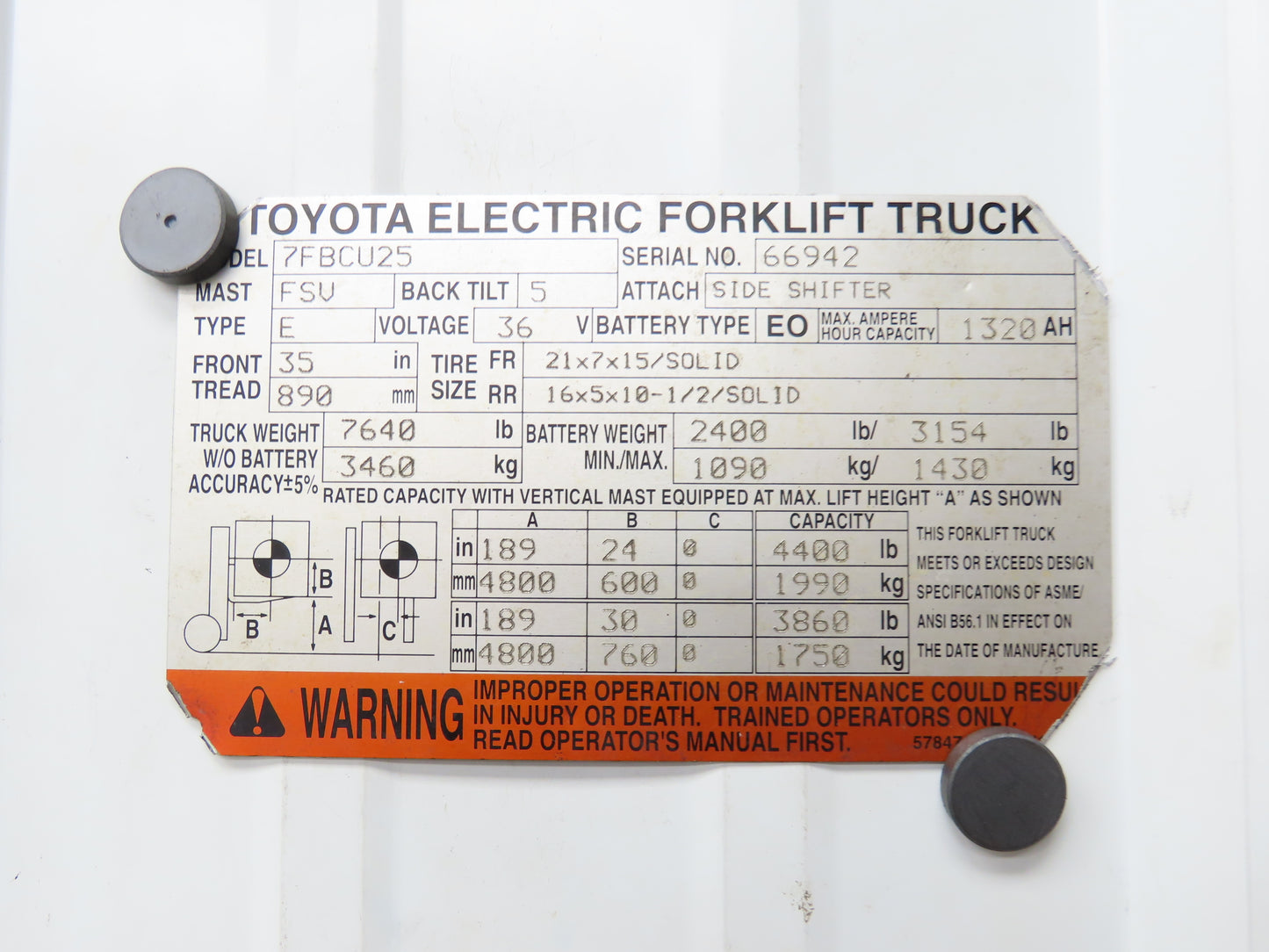 Toyota 14510-U1160-71 Hydraulic Pump Forklift 36/48V Power Steering Motor