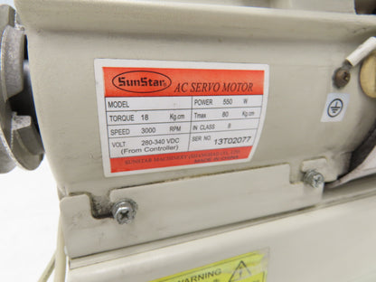 SunStar Fortuna S5AC55-2A-002 Industrial Sewing Machine AC Servo Motor 220V 1PH