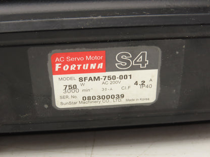 SunStar Fortuna SFAM-750-001 Sewing Machine AC Servo Motor 750W 220V 3PH