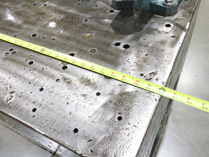 Vintage 1" Steel Welding Layout Table 60x24" Cast Iron Wilton Vise 4-1/2"