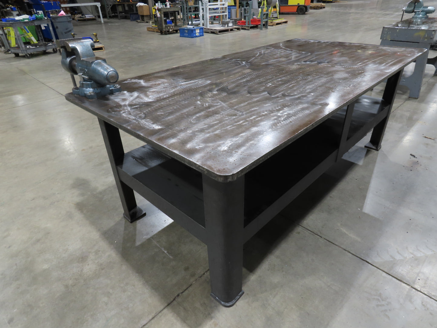 1" Top Steel Fabrication Welding Layout Table Work Bench 96"x48"x35" Wilton Vise