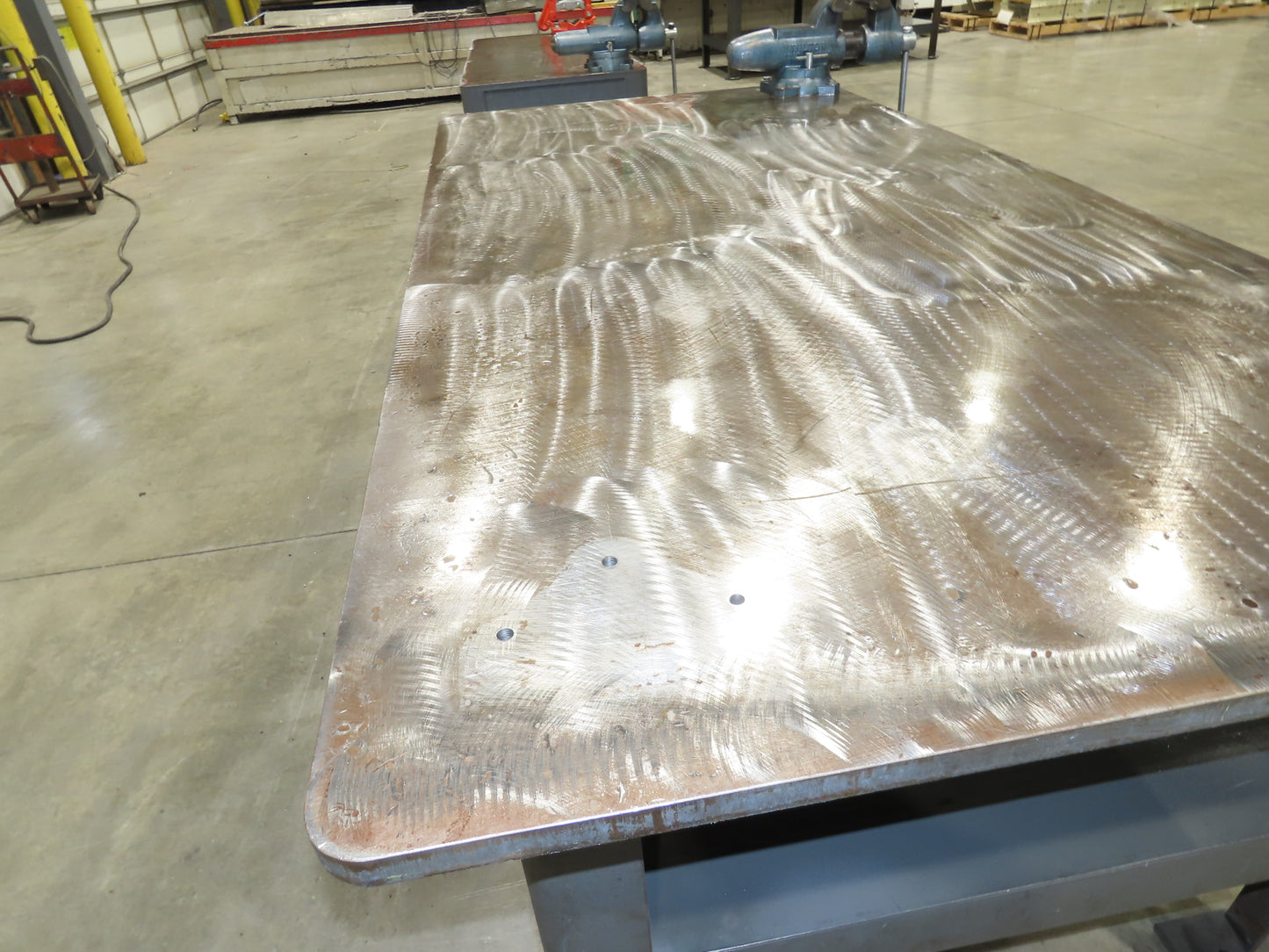 1" Top Steel Fabrication Welding Layout Table Work Bench 96"x48"x35" Wilton Vise