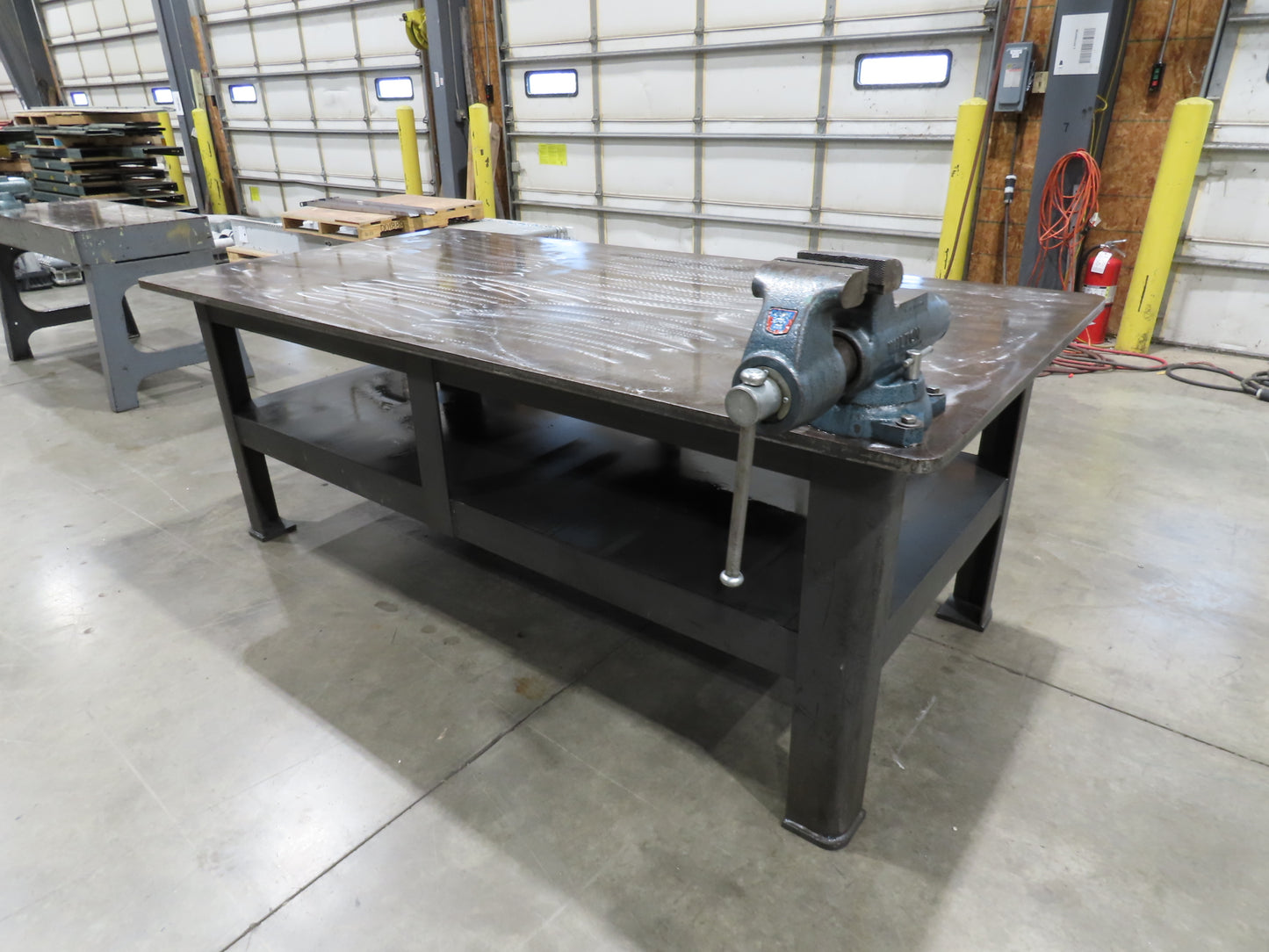 1" Top Steel Fabrication Welding Layout Table Work Bench 96"x48"x35" Wilton Vise