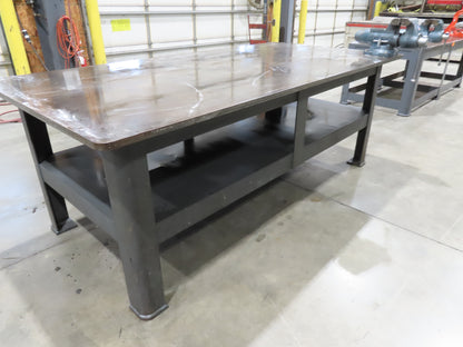 1" Top Steel Fabrication Welding Layout Table Work Bench 96"x48"x35" Wilton Vise