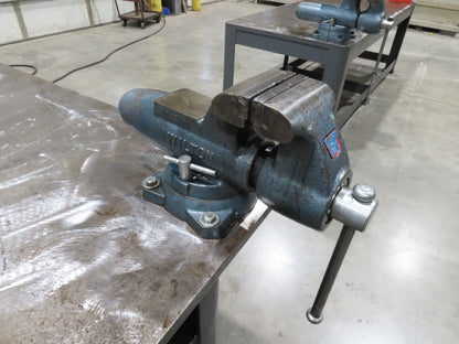 1" Top Steel Fabrication Welding Layout Table Work Bench 96"x48"x35" Wilton Vise