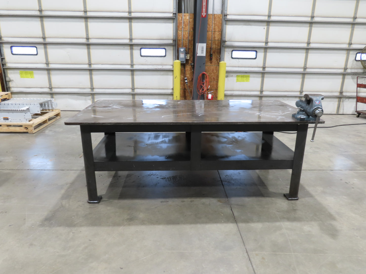 1" Top Steel Fabrication Welding Layout Table Work Bench 96"x48"x35" Wilton Vise