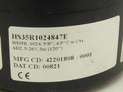 Dynapar HS35R1024847E Incremental Rotary Encoder 5-26VDC 5/8" Hollow Shaft