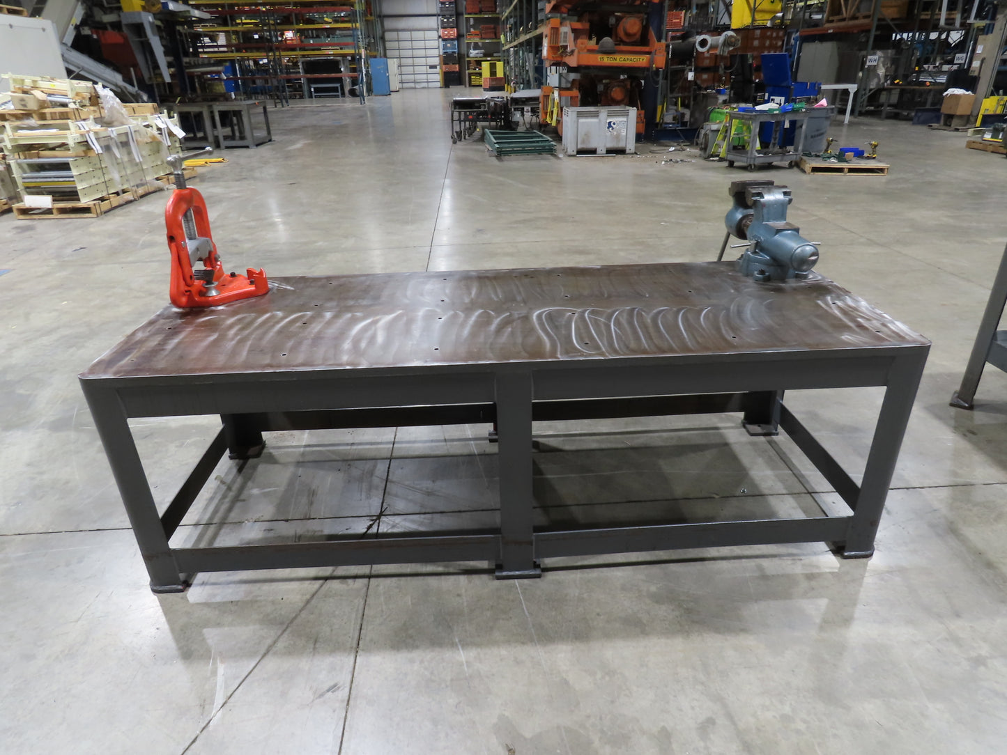 1-1/8" Top Steel Fabrication Welding Layout Table 96x36" Wilton Vise Ridgid 27