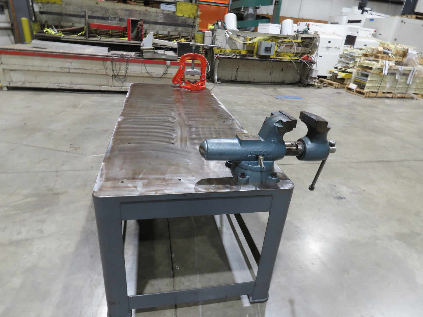 1-1/8" Top Steel Fabrication Welding Layout Table 96x36" Wilton Vise Ridgid 27