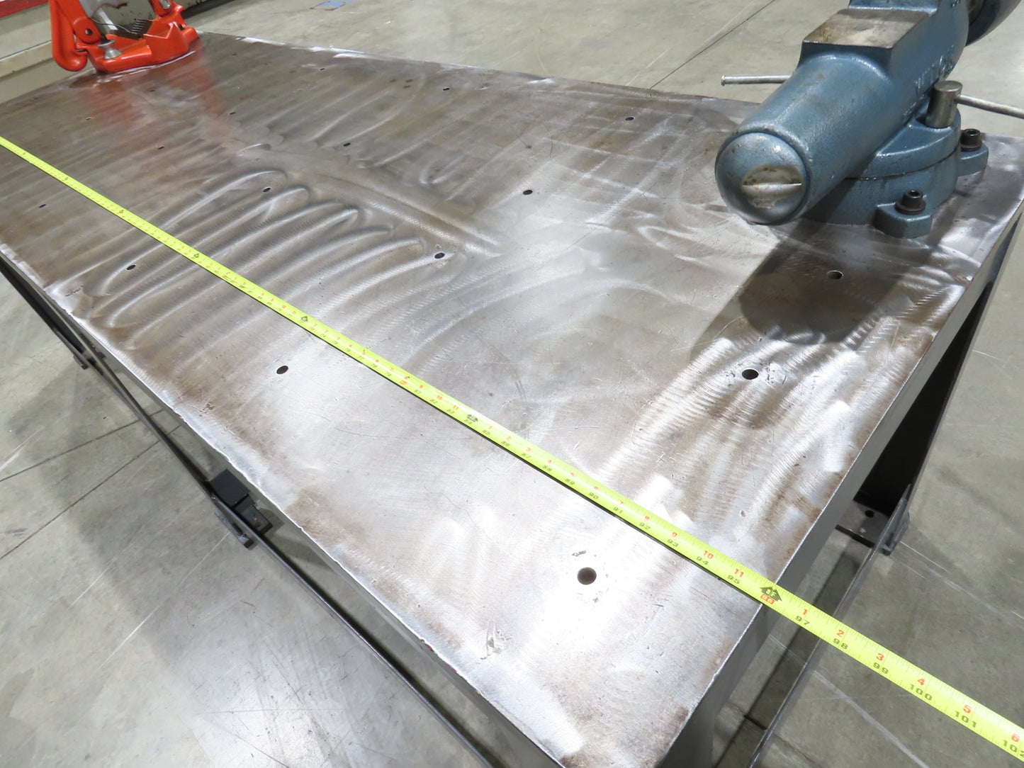 1-1/8" Top Steel Fabrication Welding Layout Table 96x36" Wilton Vise Ridgid 27