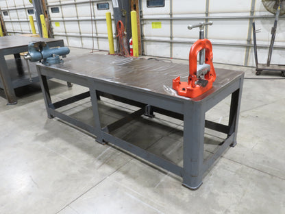 1-1/8" Top Steel Fabrication Welding Layout Table 96x36" Wilton Vise Ridgid 27