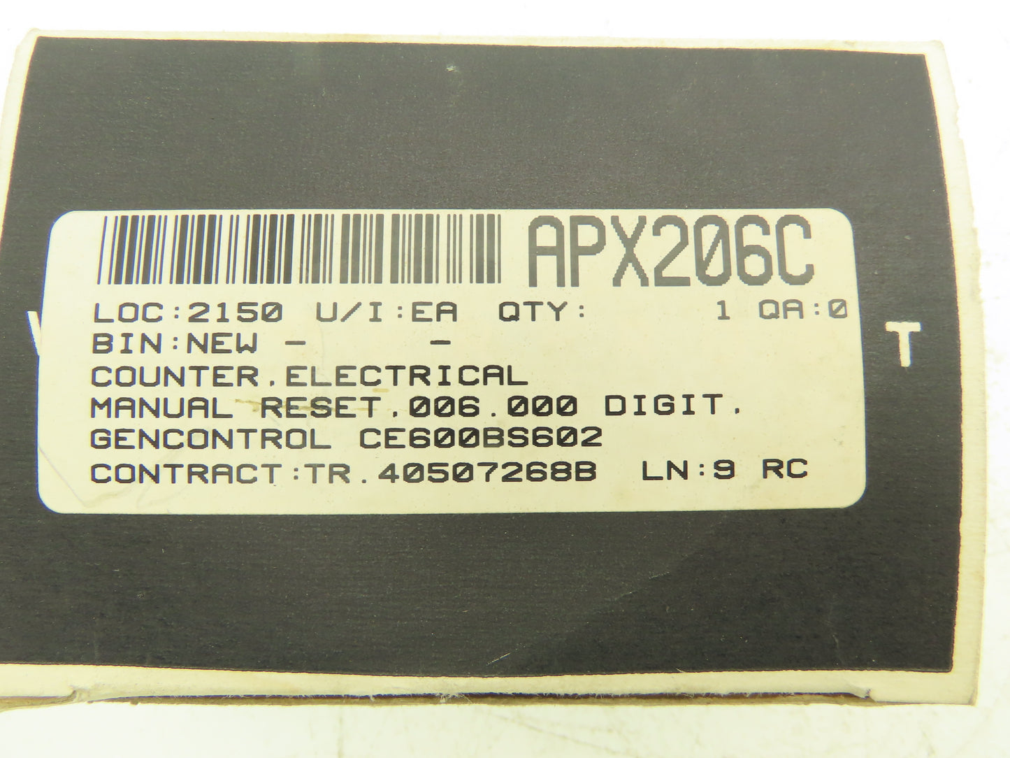 Veeder Root APX206C 6 Digit Electrical Counter Manual Reset