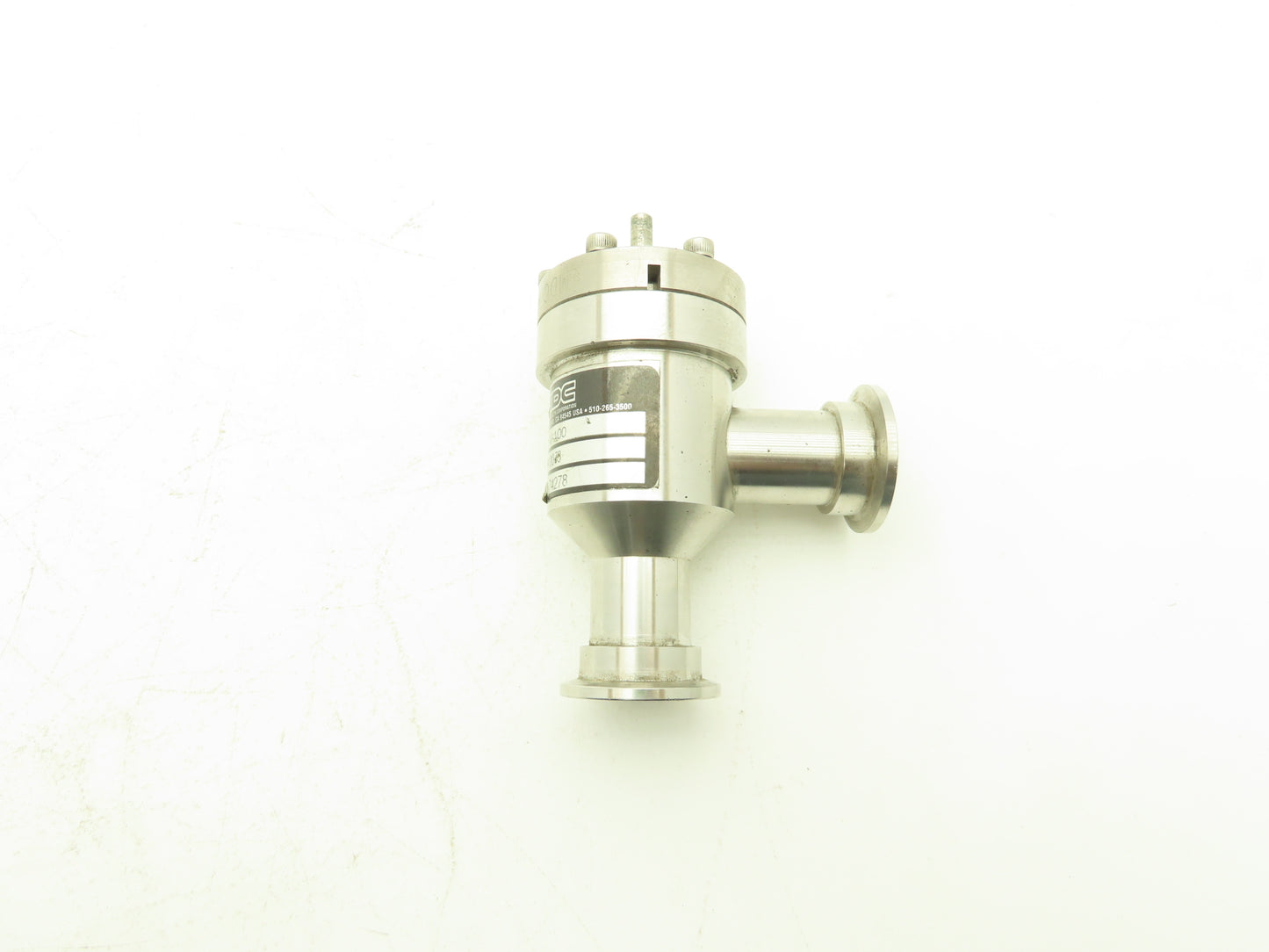 MDC KAV-100 Manual Pneumatic Angle Valve Vacuum Isolation 1" Connection