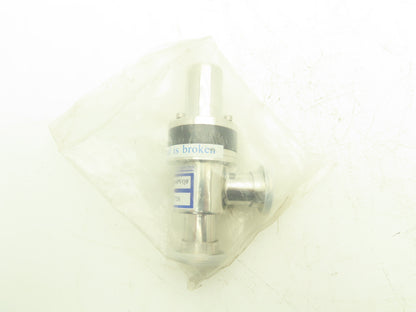 Kurt J Lesker SA0100PVQF Pneumatic Angle Valve Vacuum Isolation 1" Connection
