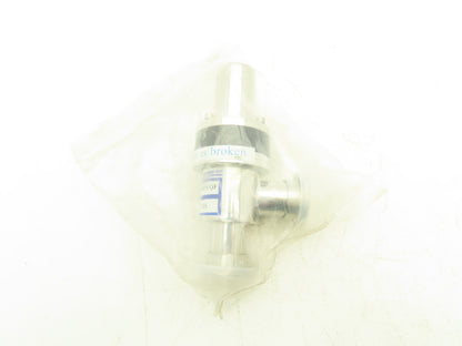 Kurt J Lesker SA0100PVQF Pneumatic Angle Valve Vacuum Isolation 1" Connection