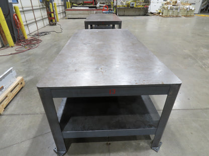 5/8" Thick Top Steel Fabrication Welding Layout Table Work Bench 96"x48"x36"