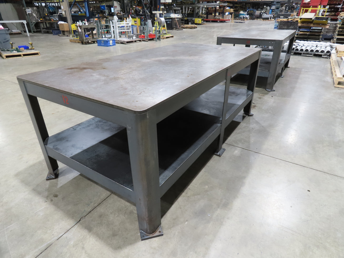 5/8" Thick Top Steel Fabrication Welding Layout Table Work Bench 96"x48"x36"