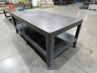 5/8" Thick Top Steel Fabrication Welding Layout Table Work Bench 96"x48"x36"