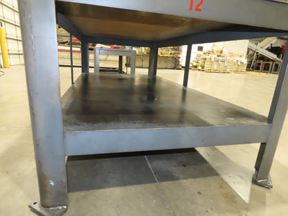 5/8" Thick Top Steel Fabrication Welding Layout Table Work Bench 96"x48"x36"