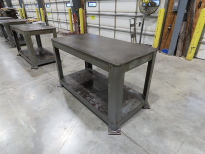 5/8" Thick Top Steel Fabrication Welding Layout Table Work Bench 60"x30"x36"