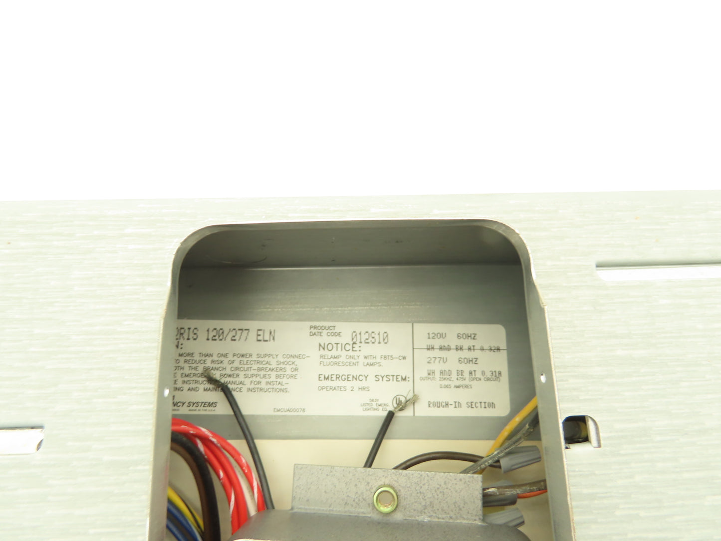 Lithonia Lighting ELA2RIS 120/277 ELN Green LED Rough-In Section Emergency Exit