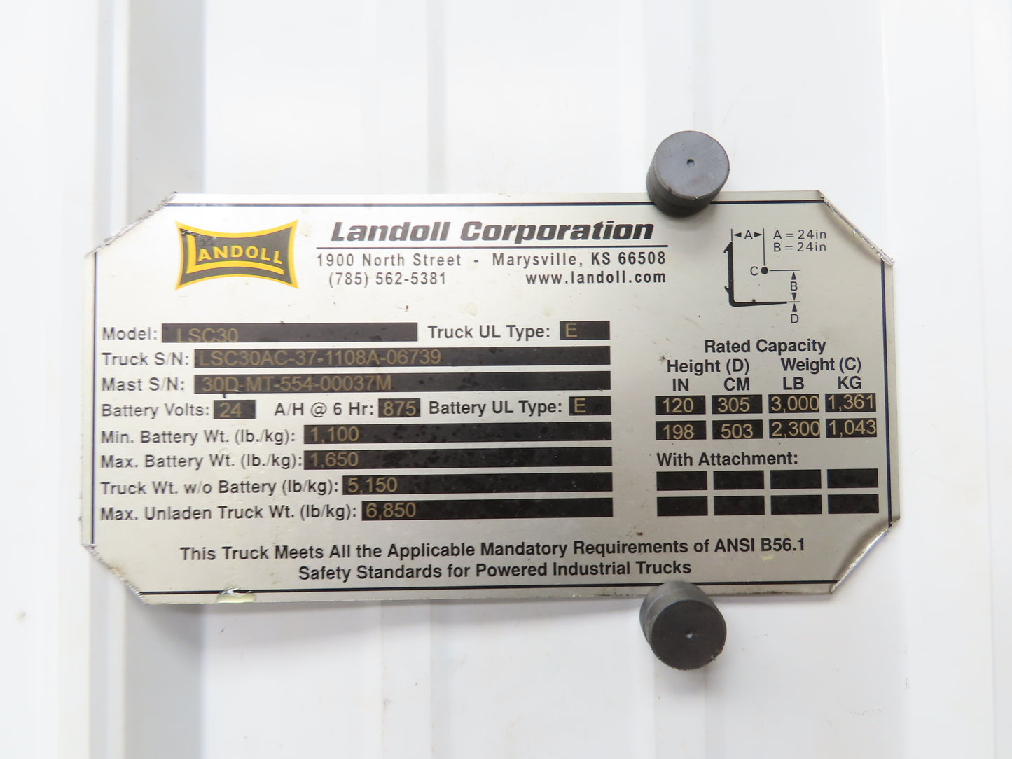 Landoll Curtis FP-6 Electric Forklift Accelerator Pedal & Potentiometer LSC30