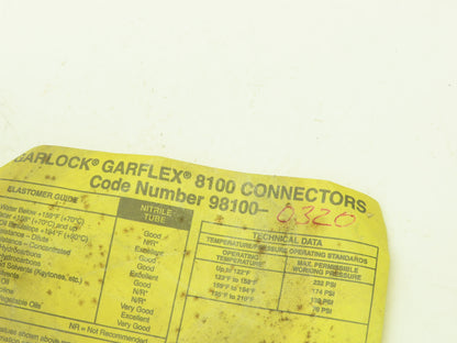 Garlock Garflex 98100-0320 3" Flanged Rubber Expansion Joint 4-Bolt 8100