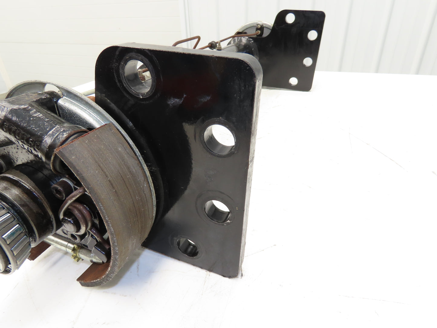 Landoll Front Axle Hub & Brake Assembly Removed From LSC30 Stand On Forklift