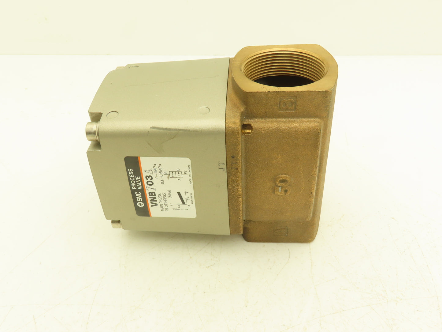 SMC VNB703A-50A 2" Pneumatic Air Piloted Process Flow Valve 2-Way Bronze 0-1MPa