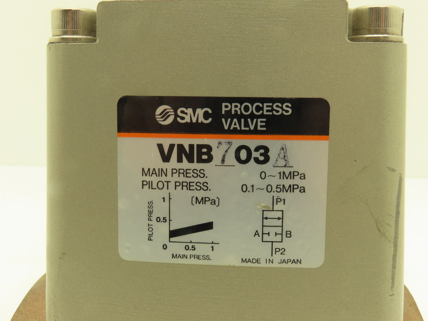SMC VNB703A-50A 2" Pneumatic Air Piloted Process Flow Valve 2-Way Bronze 0-1MPa