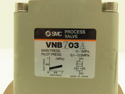 SMC VNB703A-50A 2" Pneumatic Air Piloted Process Flow Valve 2-Way Bronze 0-1MPa