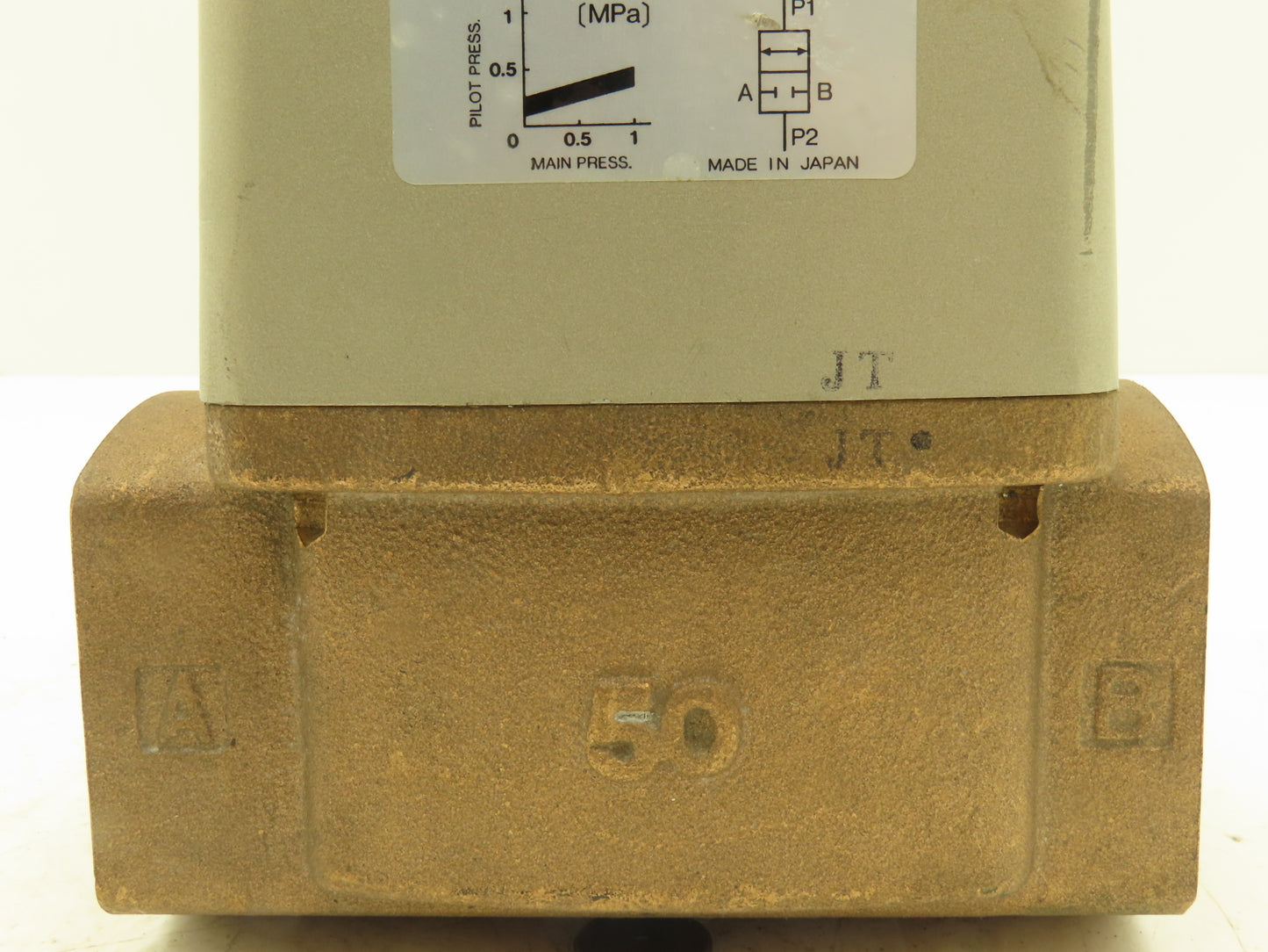 SMC VNB703A-50A 2" Pneumatic Air Piloted Process Flow Valve 2-Way Bronze 0-1MPa