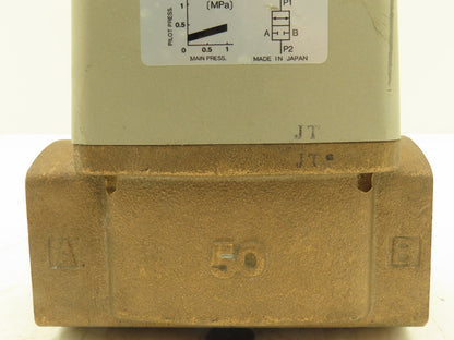 SMC VNB703A-50A 2" Pneumatic Air Piloted Process Flow Valve 2-Way Bronze 0-1MPa