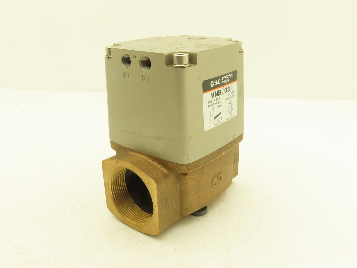 SMC VNB703A-50A 2" Pneumatic Air Piloted Process Flow Valve 2-Way Bronze 0-1MPa