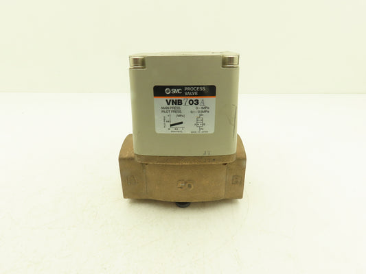SMC VNB703A-50A 2" Pneumatic Air Piloted Process Flow Valve 2-Way Bronze 0-1MPa