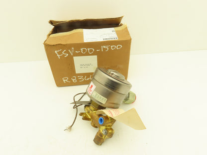 Asco Red Hat 206 381 3RF Pneumatic Brass Solenoid Valve 1/2"NPT 125VDC 150PSI