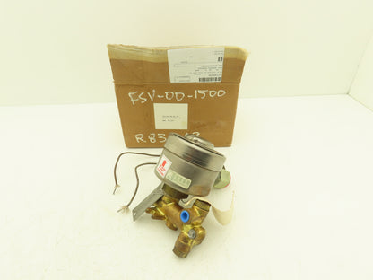 Asco Red Hat 206 381 3RF Pneumatic Brass Solenoid Valve 1/2"NPT 125VDC 150PSI