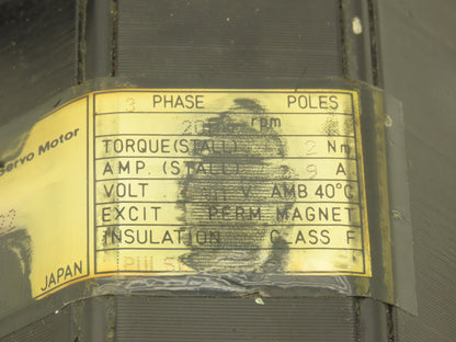 Fanuc A06B-0522-B042 Servo Motor 90V 3PH 2000 RPM