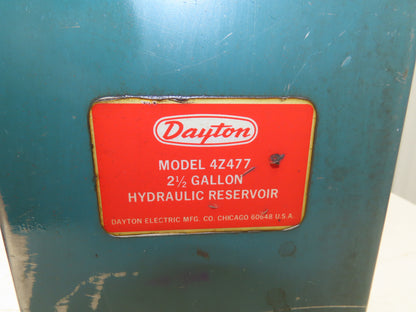 Dayton 4Z477 Hydraulic Power Pack Reservoir Tank 2-1/2 Gallon -No Motor