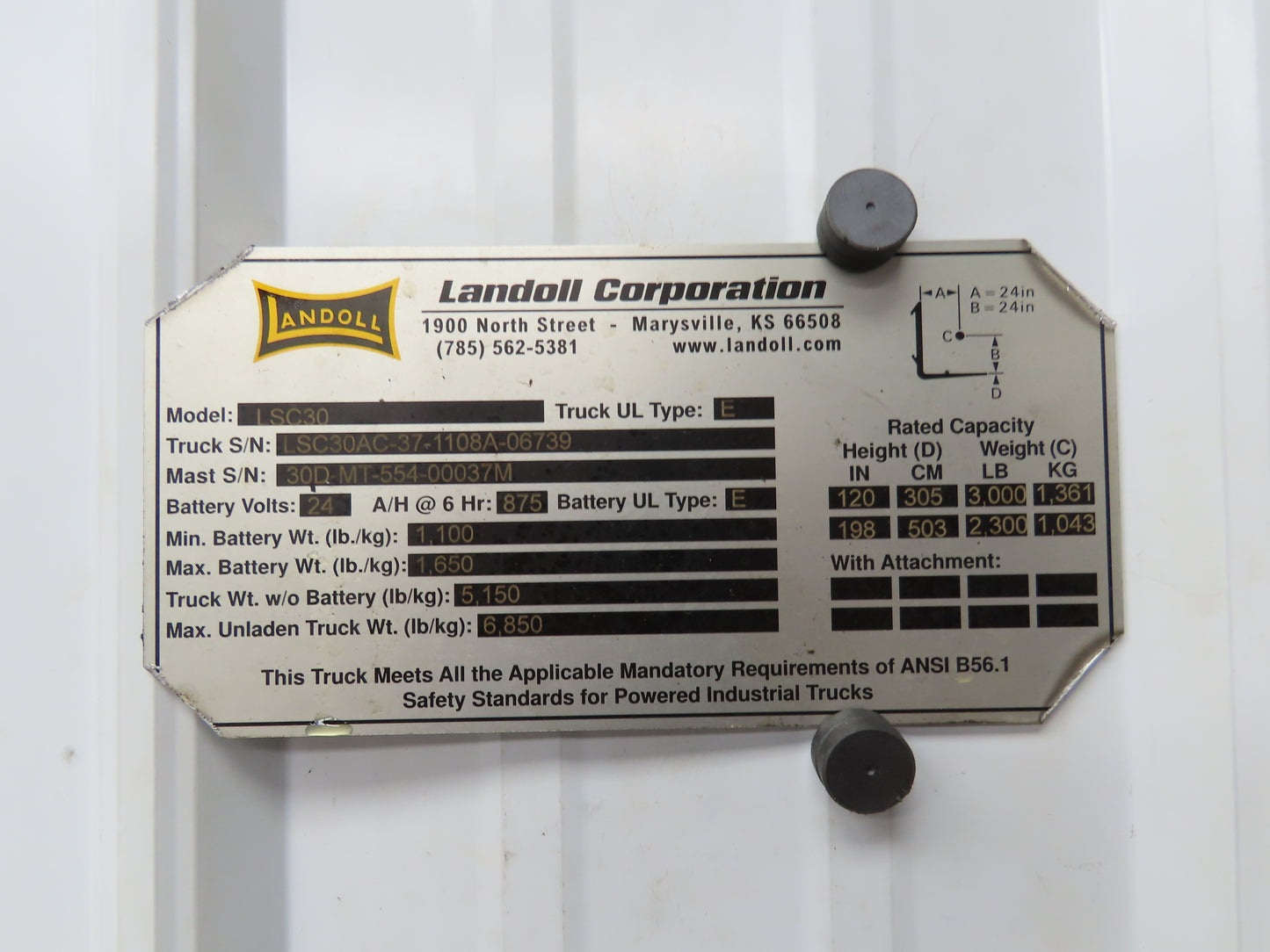 Landoll GT9618 Drive Axle Power Steering Hub Off LSC30 Stand On Forklift