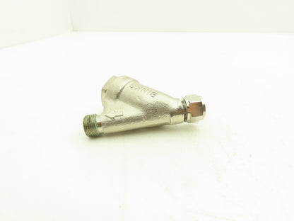 Binks 83-2924 100 Mesh In-Line Y-Strainer Assembly 3/8" NPS In 3/8" NPS/NPT Out