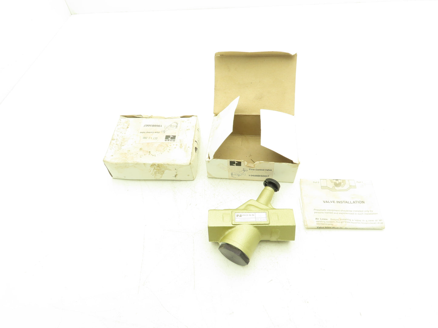 Ross 1968B5007 Pneumatic Air Flow Control Valve 3/4" NPT 0.3-10 Bar Lot of 2