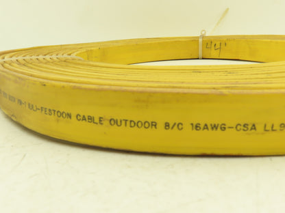 Festoon Cable Outdoor E-24573 Multi-Conductor Flat Cable 8 Wire 16AWG 600V 44'