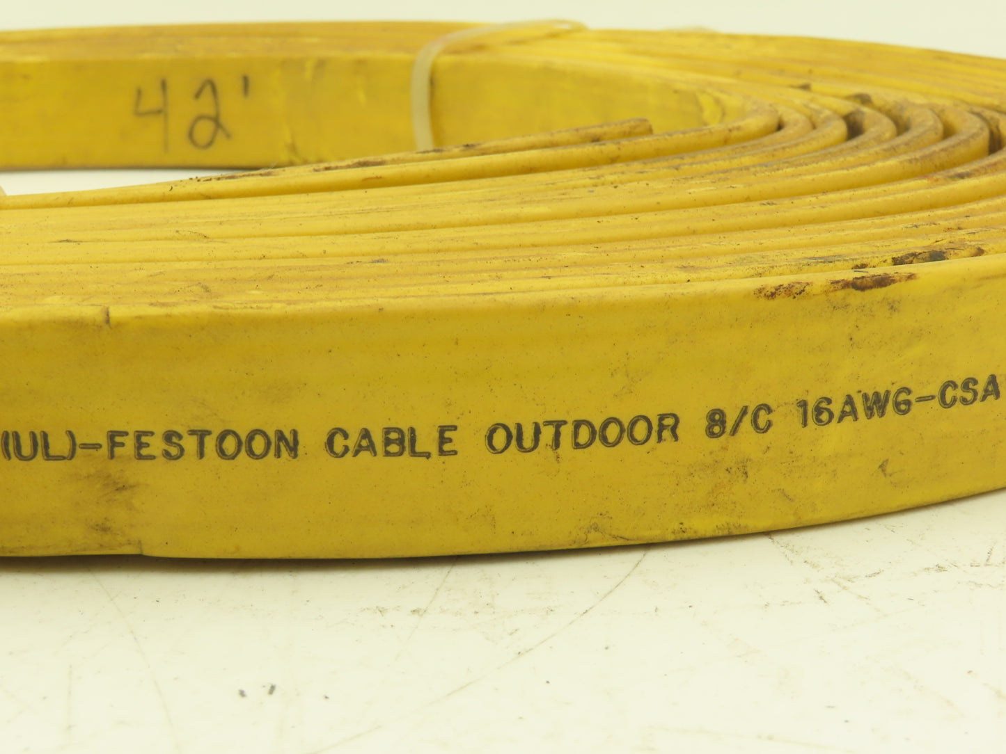 Festoon Cable Outdoor E-24573 Multi-Conductor Flat Cable 8 Wire 16AWG 600V 42'