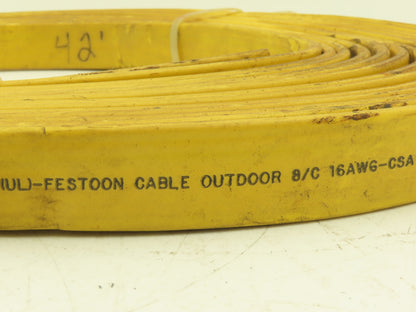 Festoon Cable Outdoor E-24573 Multi-Conductor Flat Cable 8 Wire 16AWG 600V 42'