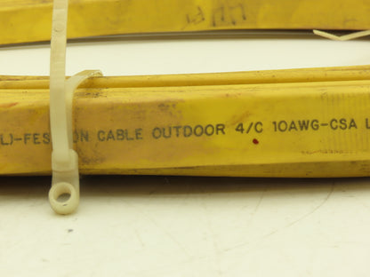 Festoon Cable Outdoor E-24573 Multi-Conductor Flat Cable 4 Wire 10AWG 600V 44'