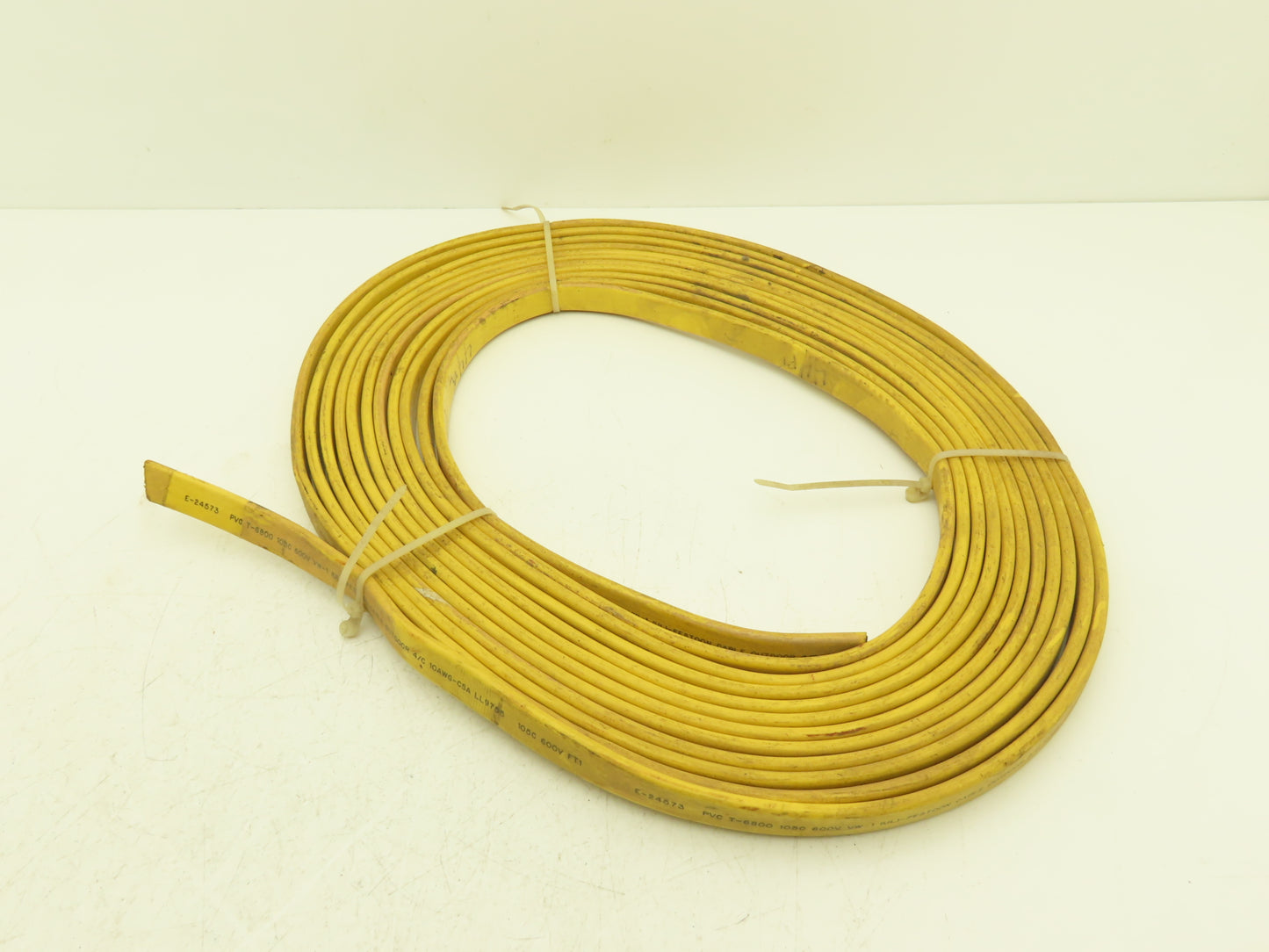 Festoon Cable Outdoor E-24573 Multi-Conductor Flat Cable 4 Wire 10AWG 600V 44'