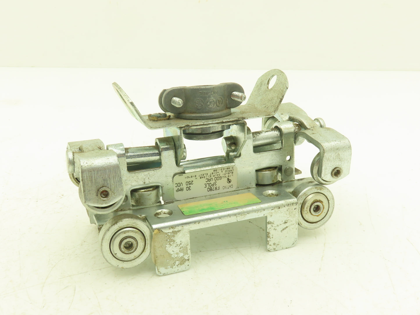 FeedRail FR780 Crane Busway Roller Trolley 3-Pole 30A 600V  *Incomplete*